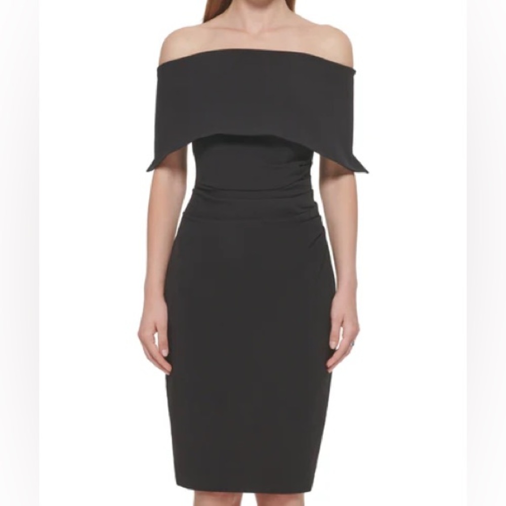 Vince Camuto Off-The-Shoulder Sheath